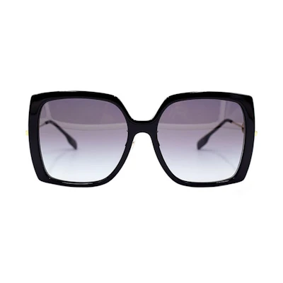 (Women) BURBERRY B. Monogram Modern Square Holiday Travel Sunglasses Black . B4332-F 3001/8G-57