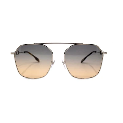 (Women) BURBERRY B. Monogram Silver Trendy Designer Sunglasses 3124 for Women. 0BE31241005G957