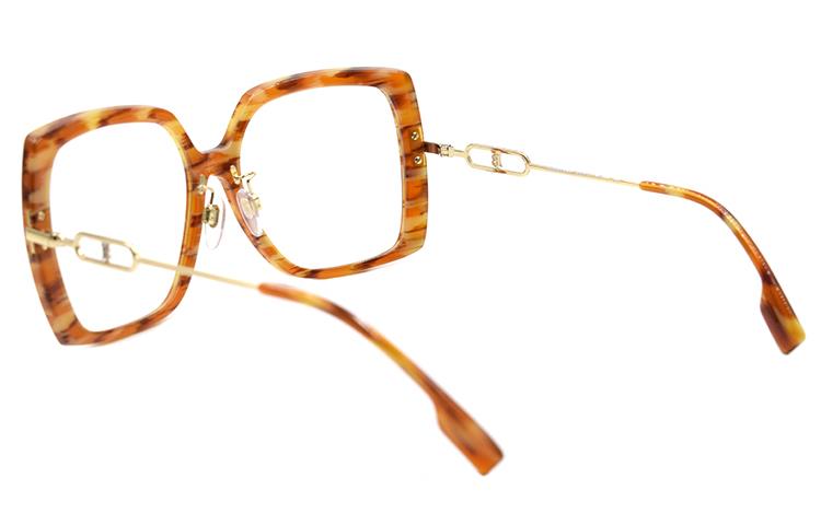 (Women) Burberry B. Monogram Square Sunglasses 4332F Yellow Tortoiseshell. B4332F-3915/SB-57 圖 4