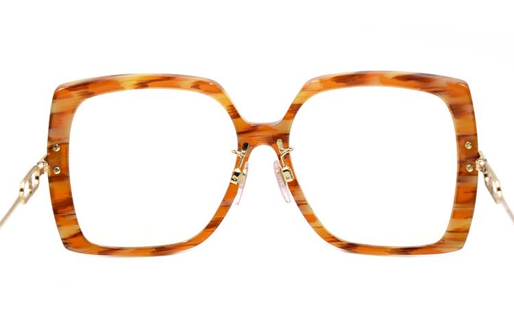 (Women) Burberry B. Monogram Square Sunglasses 4332F Yellow Tortoiseshell. B4332F-3915/SB-57 圖 5