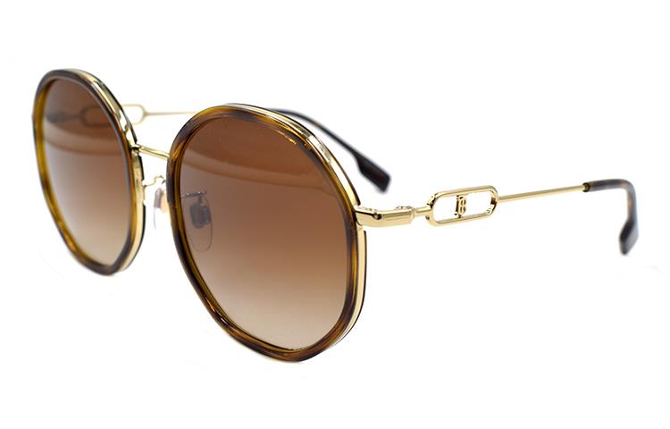(Women) BURBERRY B. Monogram Tortoiseshell Gold Sunglasses 3127D Trendy Design. B3127-D-1109/13-57 圖 3