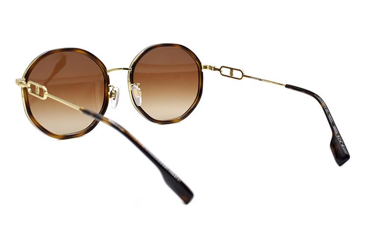 (Women) BURBERRY B. Monogram Tortoiseshell Gold Sunglasses 3127D Trendy Design. B3127-D-1109/13-57 圖 4