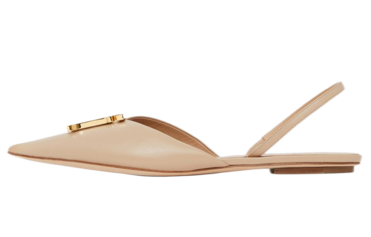 Buy (W) Burberry Sepatu Ballet 'Kuning Coklat Lembut' 80517271