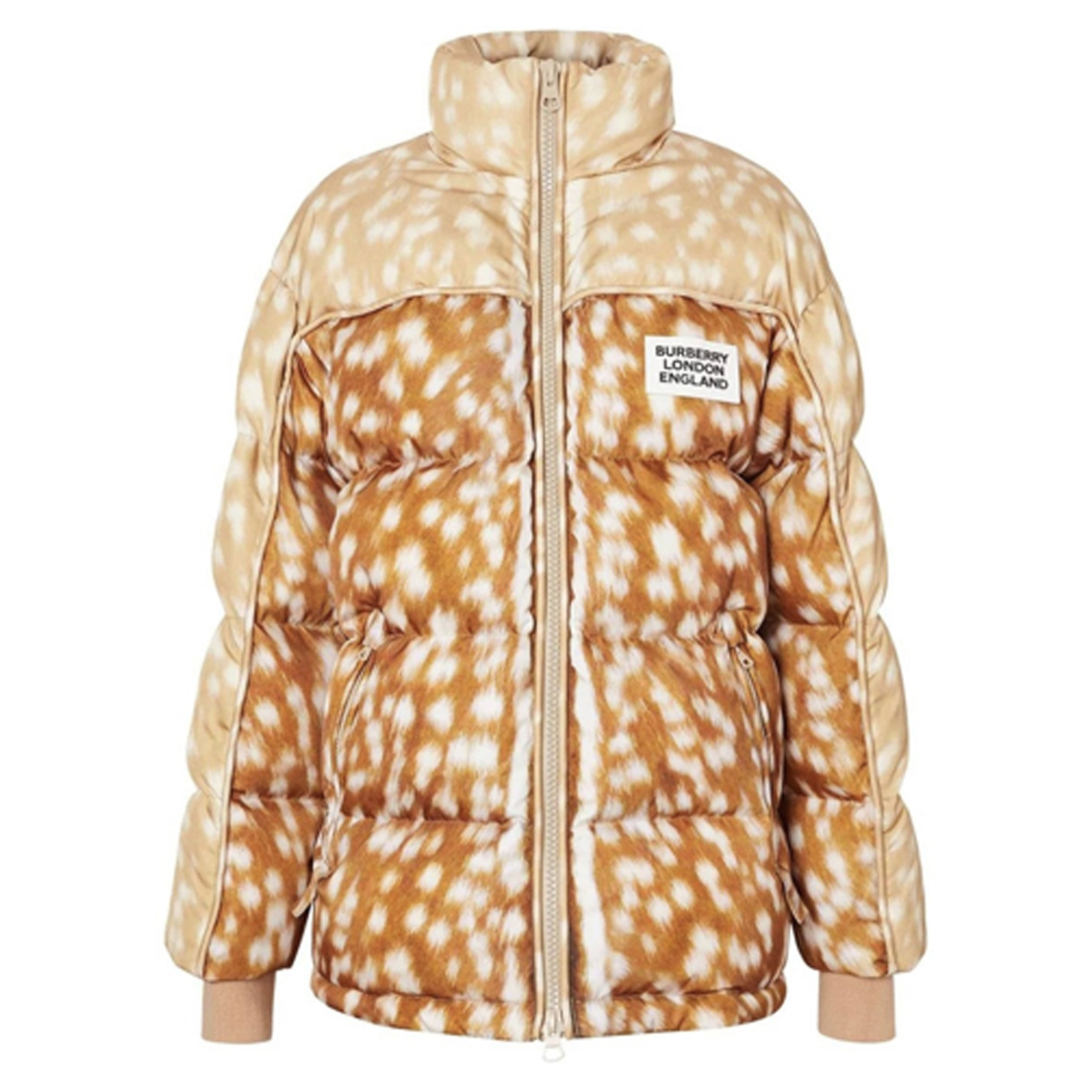 (Women) Burberry Barwick Deer Print Down Puffer Jacket Brown 80228311