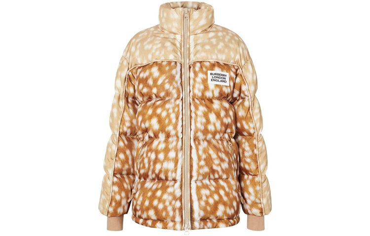 Order (W) Burberry Barwick Jaket Puff Cetakan Rusa Coklat 80228311
