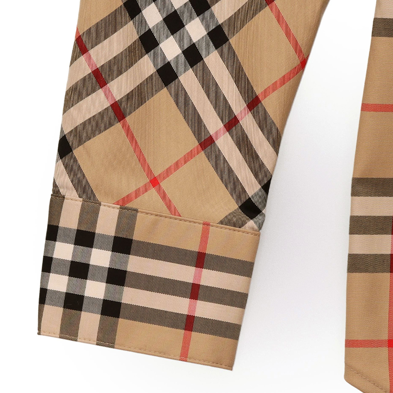 Sizing (W) Burberry Kemeja Kasual Lengan Panjang Beige Check 80184751