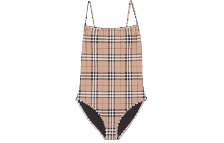 (Women) Burberry Beige Checkered Triangle Swimsuit 80090091