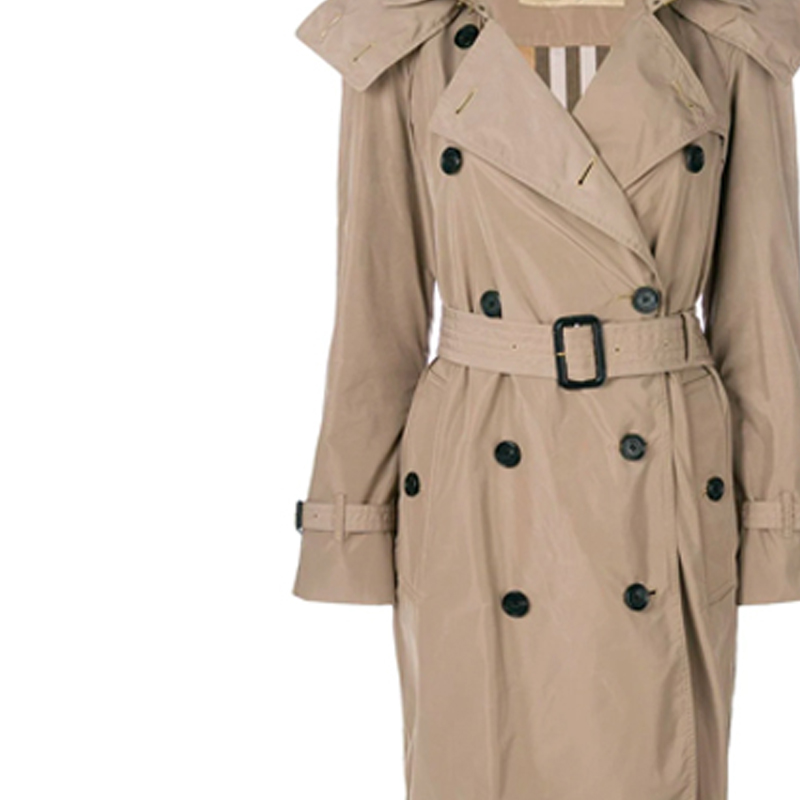 Sizing (W) Gabardina Burberry Beige Medio Largo con Capucha Desmontable 40624631