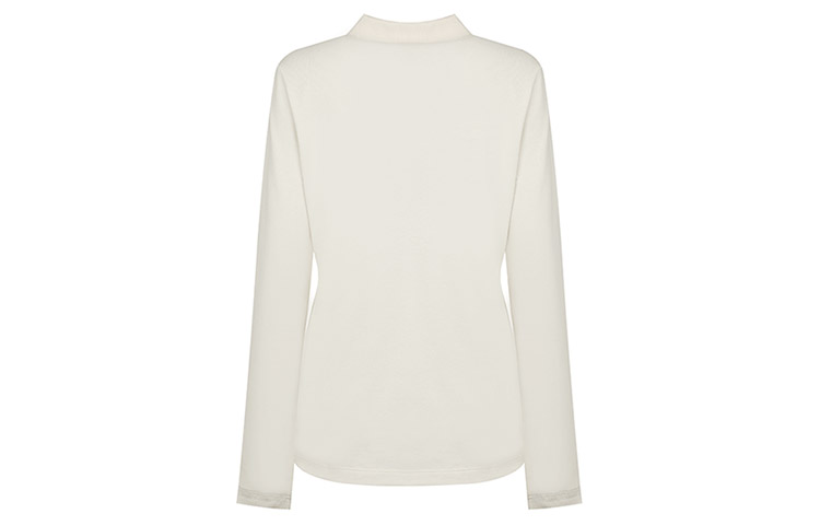 (Women) Burberry Beige Solid Straight Long Sleeve Polo Shirt Casualwear. 80047991 圖 3