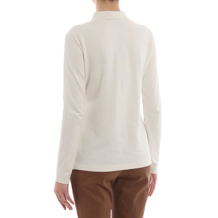 (Women) Burberry Beige Solid Straight Long Sleeve Polo Shirt Casualwear. 80047991 圖 6