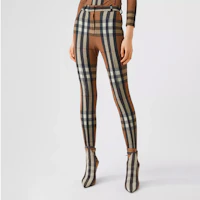 Lookbook (W) Pantalones Cortos Mujer Burberry Bike Marrón Check Stretch SS21 45667661