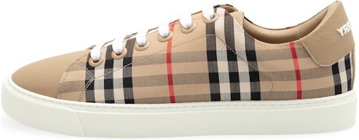 (Women) Burberry Bio-based Sole Vintage Check and Leather Sneakers Archive Beige 8017249 (Women) Burberry Bio-based Sole Vintage Check and Leather Sneakers Archive Beige 8017249
