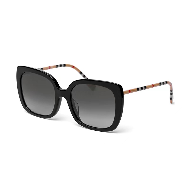Order (W) Burberry 經典格紋黑色方框太陽眼鏡。 B4323-F 3853/8G