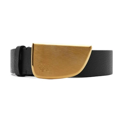 (Women) Burberry Black Calfskin Leather Belt Women’s 3cm with Knight Emblem Design. 80884501