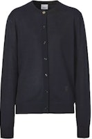 (Women) Burberry Black Cashmere Blend Monogram Long-Sleeve Sweater 80422031 (Women) Burberry Black Cashmere Blend Monogram Long-Sleeve Sweater 80422031