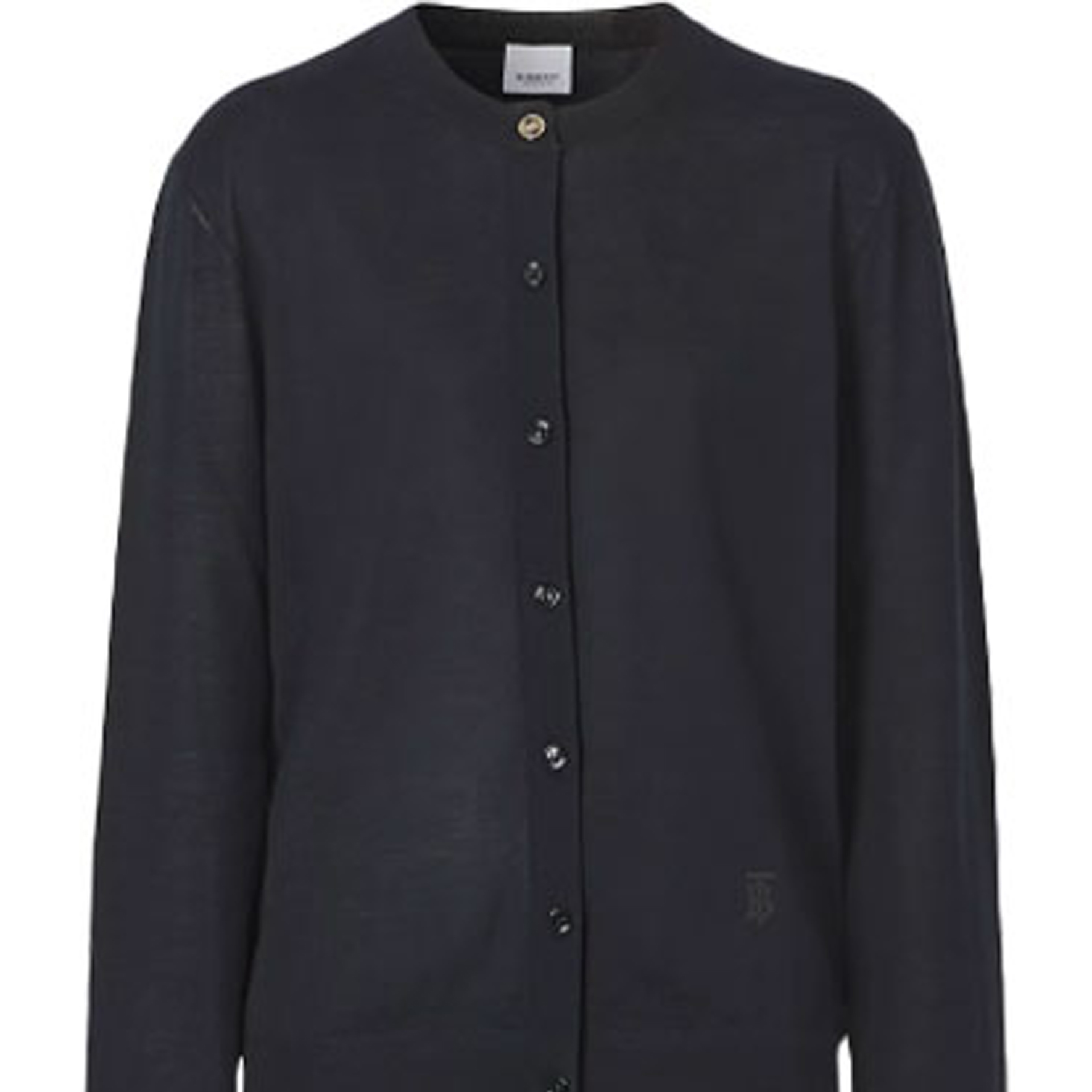 Details for (W) 巴宝莉黑色羊绒混纺长袖字母徽标毛衣 80422031