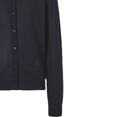 (W) 巴宝莉黑色羊绒混纺长袖字母徽标毛衣 80422031 Sizing (W) 巴宝莉黑色羊绒混纺长袖字母徽标毛衣 80422031