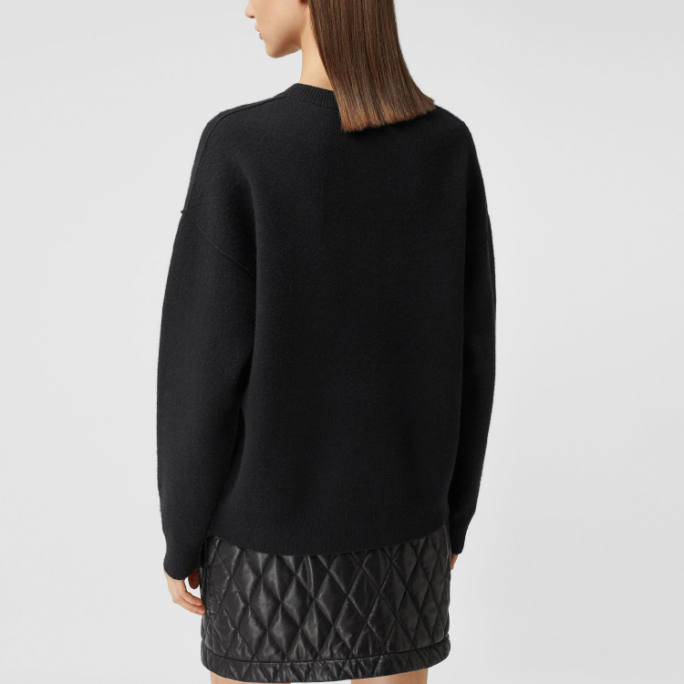 (Women) Burberry Black Cashmere Crewneck Sweater 80372061 圖 4