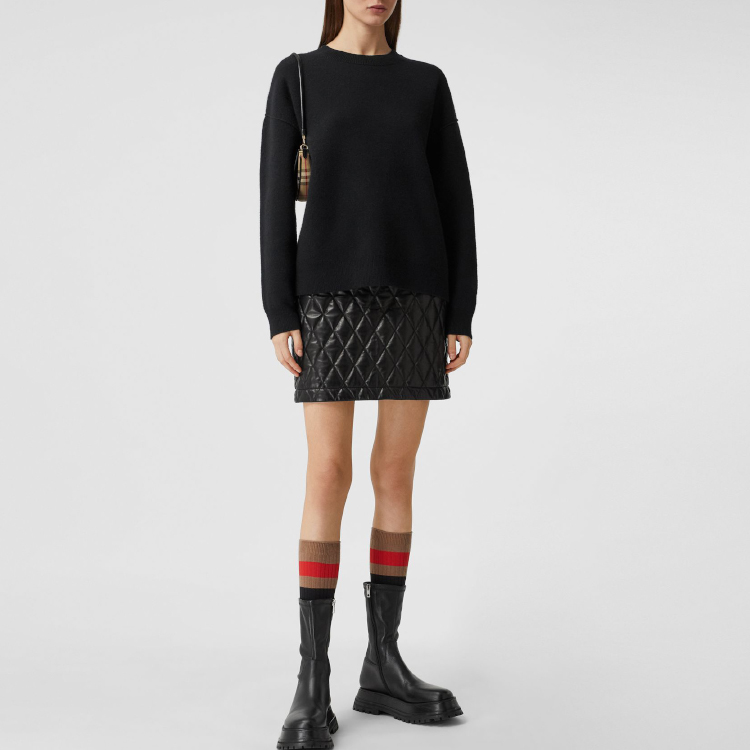 (Women) Burberry Black Cashmere Crewneck Sweater 80372061 圖 5