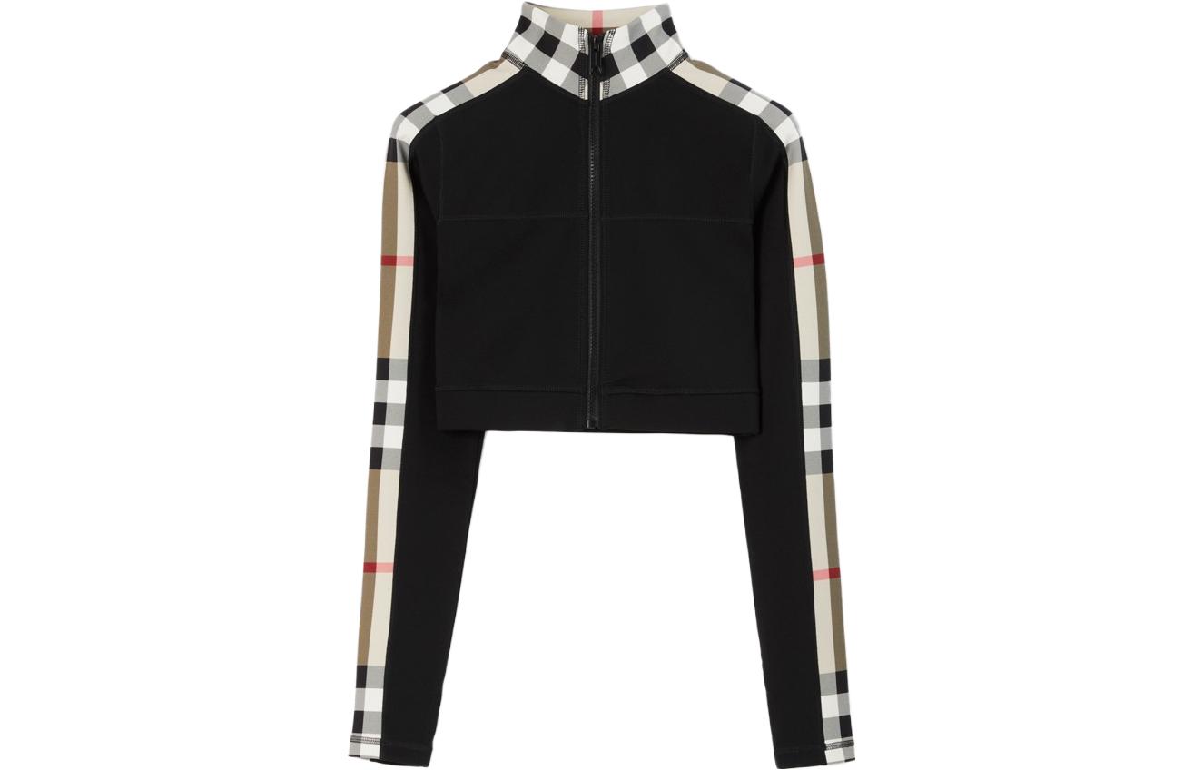(Women) Burberry Black Checkered Zip-up Jacket 80721911