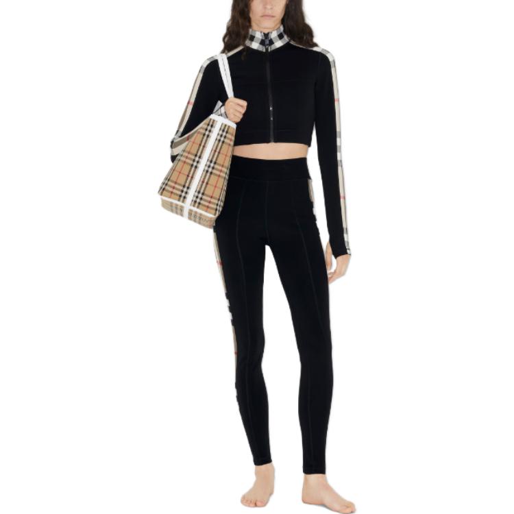 Lookbook (W) 버버리 블랙 체크 패턴 집업 재킷 80721911