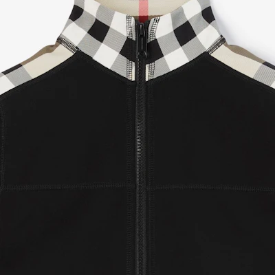 (W) 버버리 블랙 체크 패턴 집업 재킷 80721911 Details for (W) 버버리 블랙 체크 패턴 집업 재킷 80721911