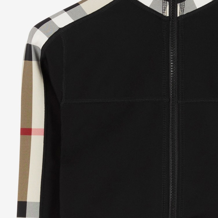 Sizing (W) 버버리 블랙 체크 패턴 집업 재킷 80721911