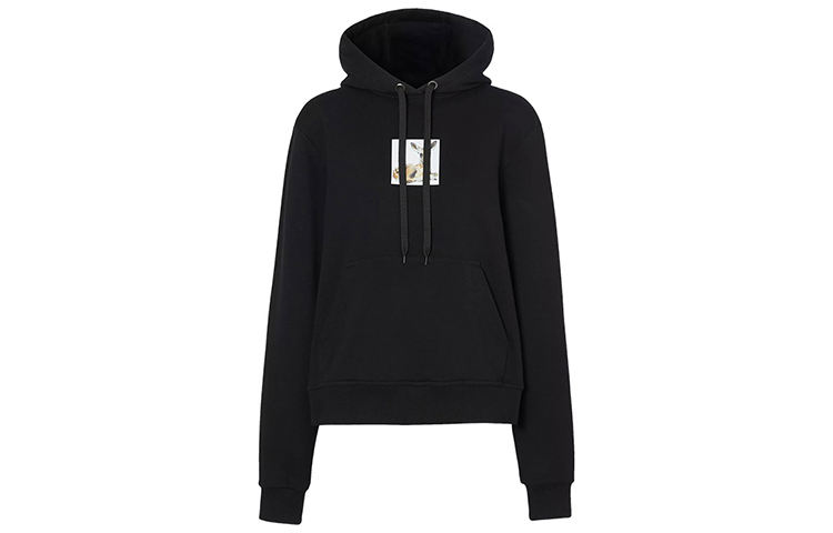 (Women) Burberry Black Cotton Hoodie with Deer Print 8024655 圖 2