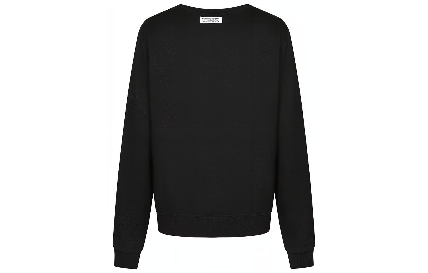 Lookbook (W) バーバリー ブラック クルーネック スウェットシャツ スローガンプリント 長袖 80171551