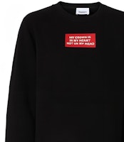 (W) 博柏利黑色标语印花圆领长袖卫衣 80171551 Sizing (W) 博柏利黑色标语印花圆领长袖卫衣 80171551