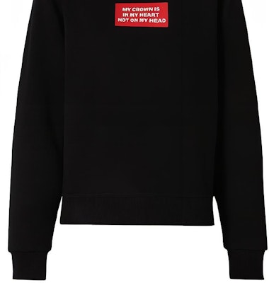 (W) Burberry Baju Sejuk Hitam Lengan Panjang dengan Cetakan Slogan 80171551 Cheap (W) Burberry Baju Sejuk Hitam Lengan Panjang dengan Cetakan Slogan 80171551