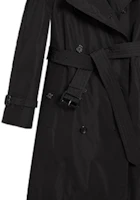 Sizing (W) Burberry 黑色雙排扣風衣外套附可拆式連帽 40624611
