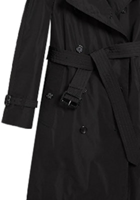 (Women) Burberry Black Double-Breasted Trench Coat with Removable Hood 40624611 Sizing (Women) Burberry Black Double-Breasted Trench Coat with Removable Hood 40624611