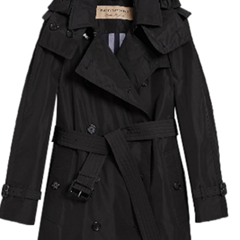 Cheap (W) Abrigo Burberry Negro Doble Botonadura con Capucha Desmontable. 40624611