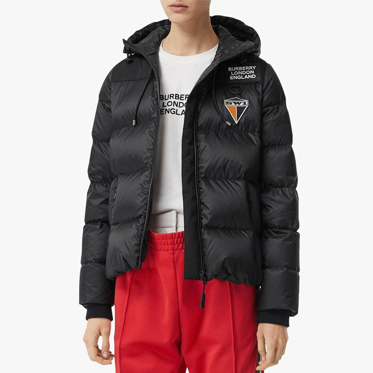 (Women) Burberry Black Down Jacket with Logo Pattern. 80186921 圖 4