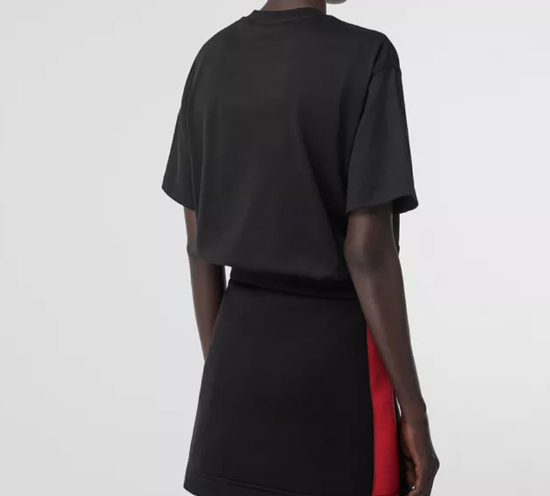 (Women) Burberry Black Embroidered Logo Oversized Cotton T-shirt 80211751 圖 7