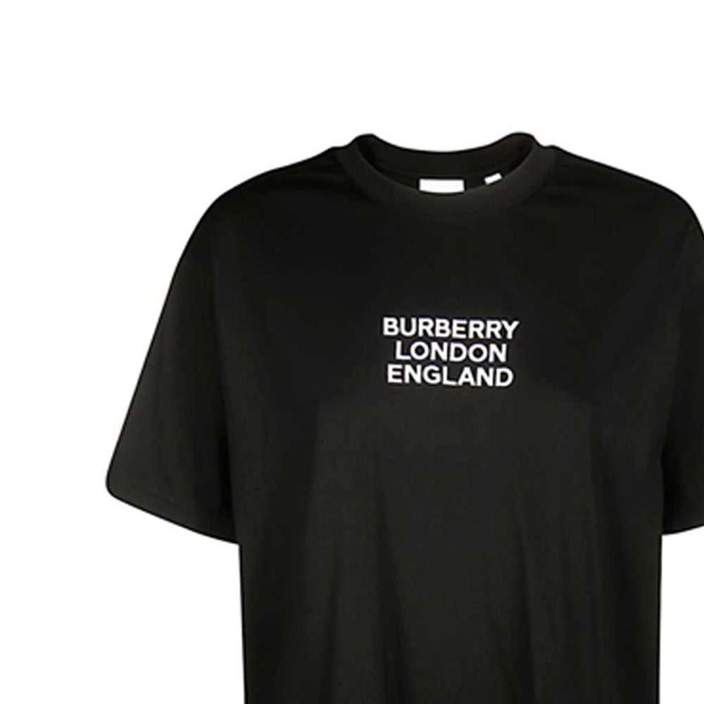 (Women) Burberry Black Embroidered Logo Oversized Cotton T-shirt 80211751 圖 9