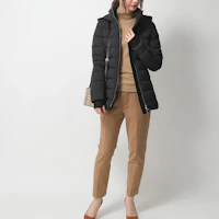 Cheap (W) Burberry Jaket Puffer Hitam Berhud Warna Solid 80185581