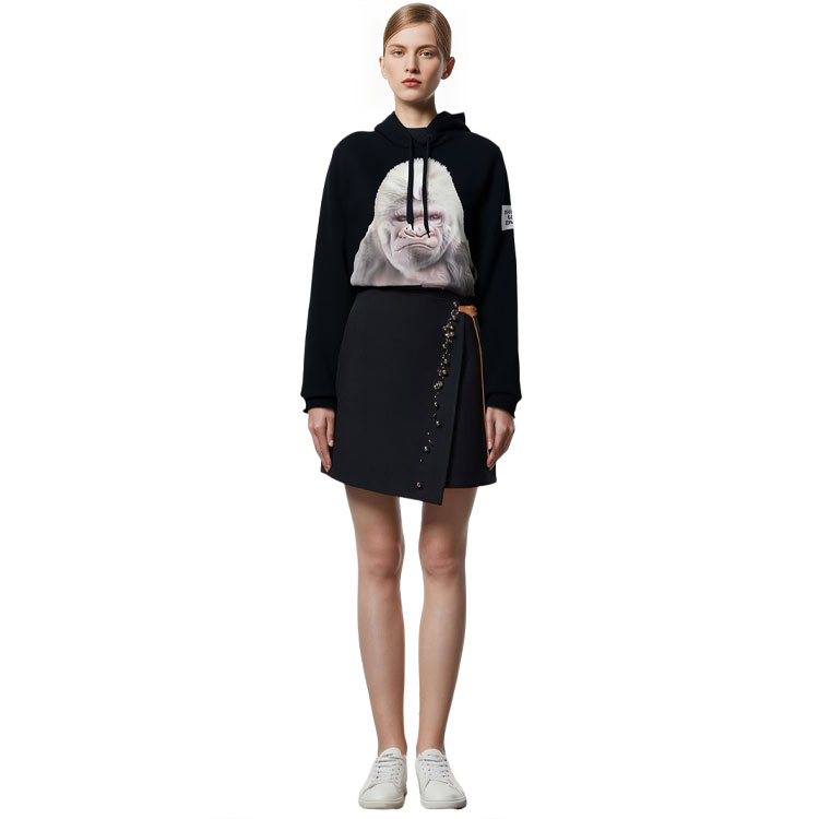(Women) Burberry Black Hoodie with Full-Print Gorilla Design. 80136731 圖 4