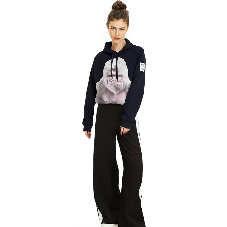 (Women) Burberry Black Hoodie with Full-Print Gorilla Design. 80136731 圖 5