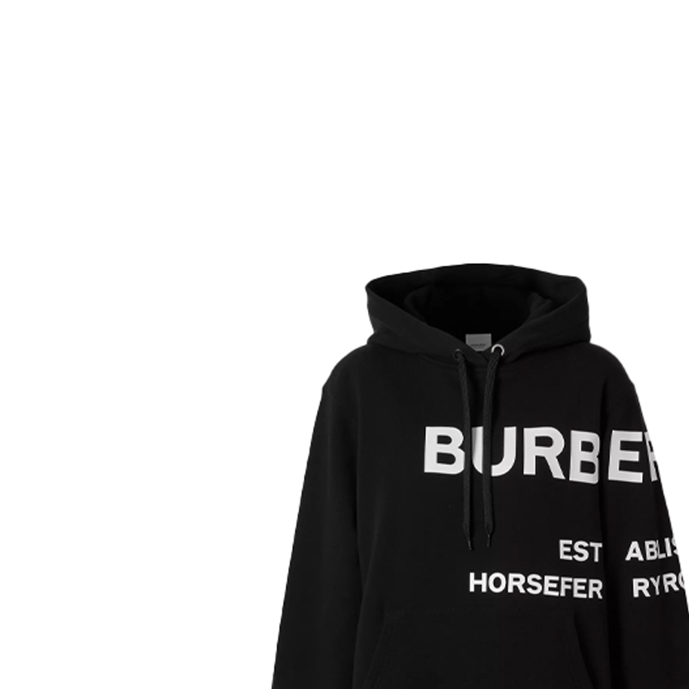 (Women) Burberry Black Hoodie with Horseferry Print SS21 Collection 80407671 圖 8