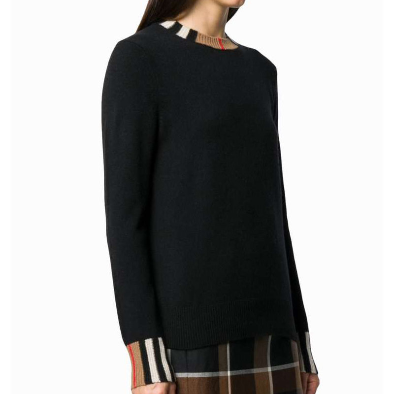 Sizing (W) バーバリー ブラック アイコン ストライプ ニット セーター 80732111