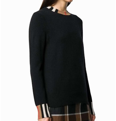 (W) バーバリー ブラック アイコン ストライプ ニット セーター 80732111 Sizing (W) バーバリー ブラック アイコン ストライプ ニット セーター 80732111