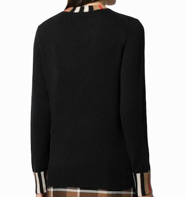 (W) バーバリー ブラック アイコン ストライプ ニット セーター 80732111 Cheap (W) バーバリー ブラック アイコン ストライプ ニット セーター 80732111