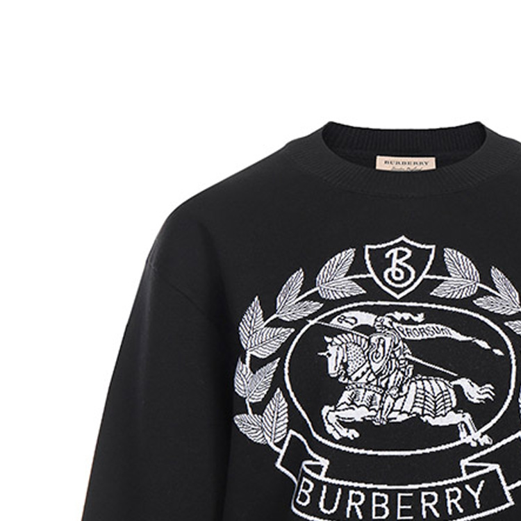 (Women) Burberry Black Jacquard Wool Knit Sweater 80083341 圖 4