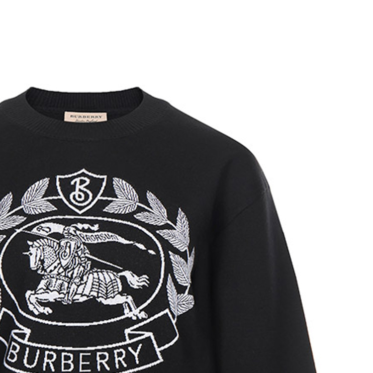 (Women) Burberry Black Jacquard Wool Knit Sweater 80083341 圖 5