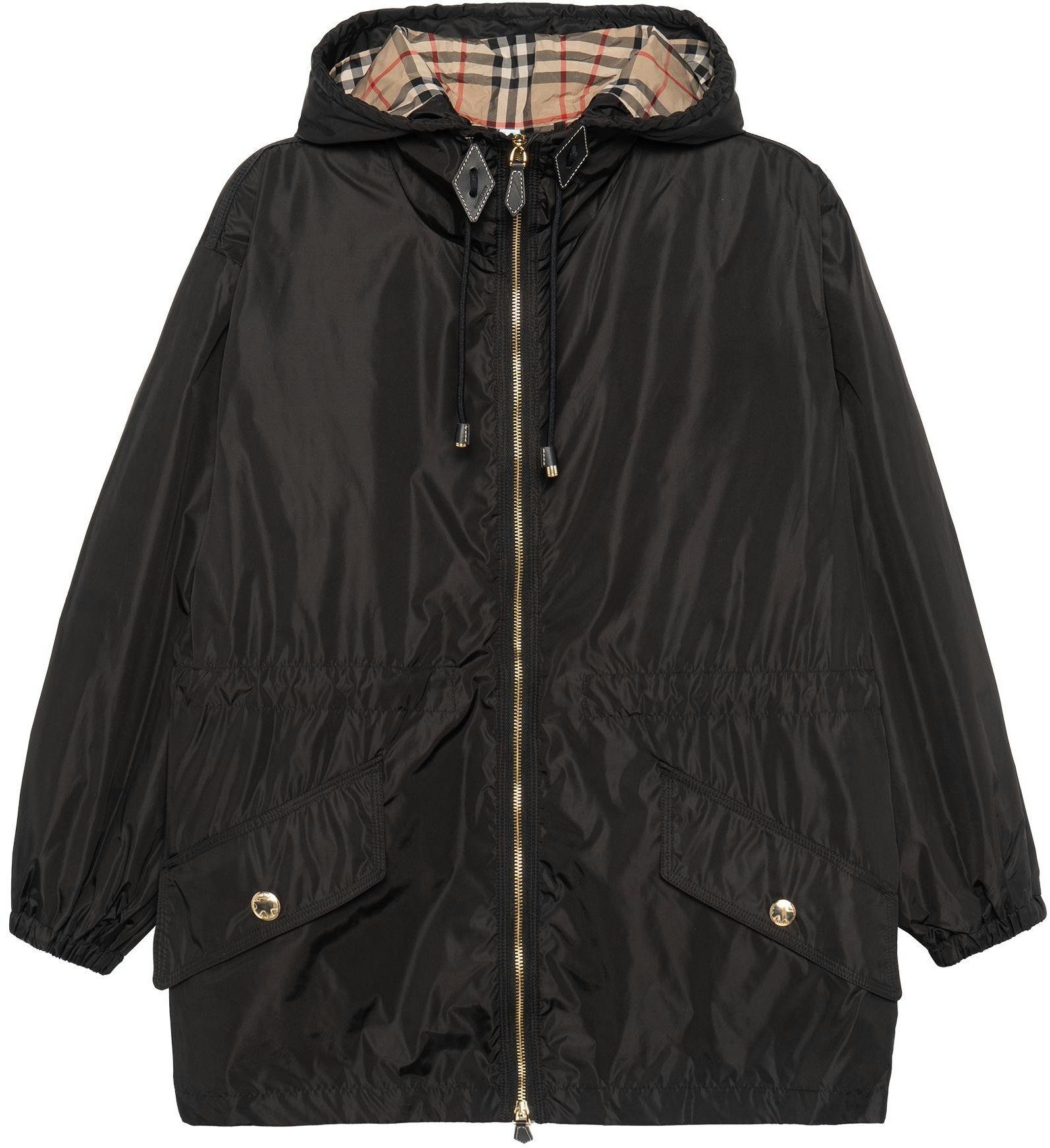 women-burberry-black-lightweight-hooded-drawstring-waist-jacket-80429011