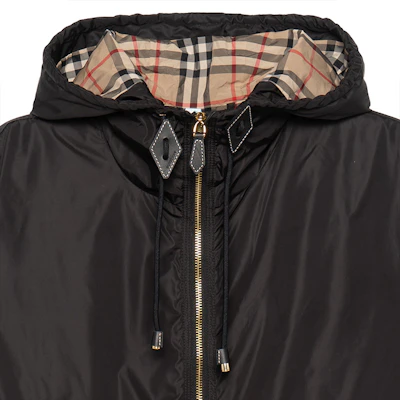 (W) Burberry 黑色輕便連帽抽繩腰身外套 80429011 Cheap (W) Burberry 黑色輕便連帽抽繩腰身外套 80429011