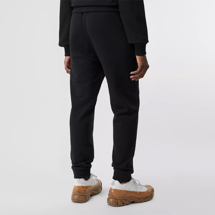 Shop (W) Burberry Seluar Jogger Hitam Logo dengan Tali Serut 80243541