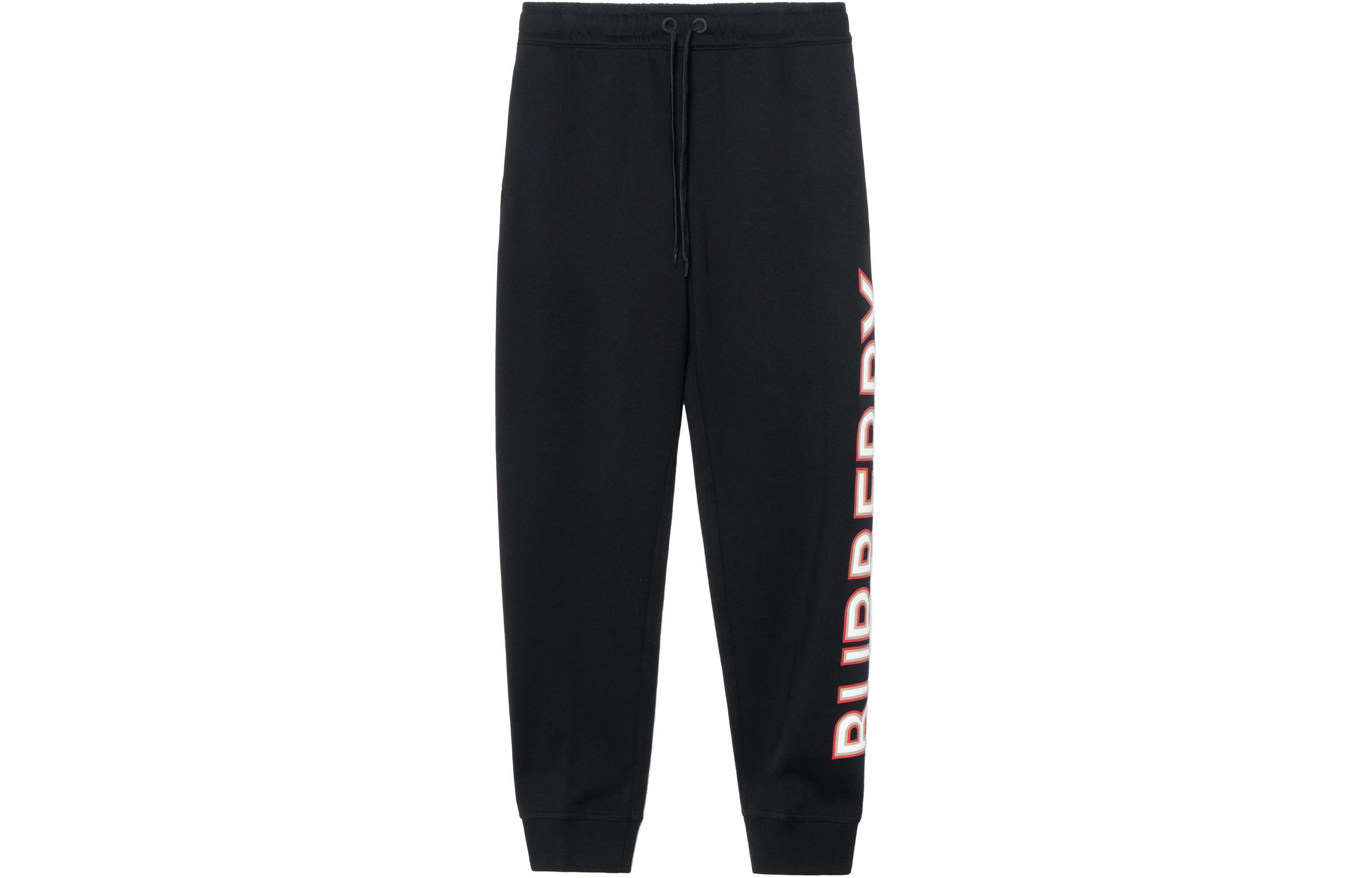 Order (W) Burberry Seluar Jogger Hitam Logo Drawstring Knit 80372601